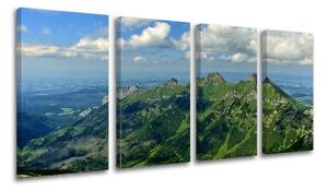 4dílná nástěnná malba SLOVENSKO / TATRY SK033E41