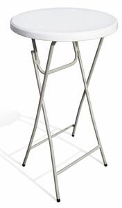 Skládací bistro stolek Ø 60 cm / výška 110 cm – bílý