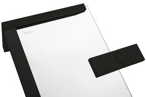 Rea Hugo Double, 2-křídlý sprchový kout 80 (dveře) x 80 (dveře) x 205 cm, 6mm čiré sklo, černý profil, REA-K6600
