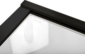 Rea Hugo Double, 2-křídlý sprchový kout 100 (dveře) x 100 (dveře) x 205 cm, 6mm čiré sklo, černý profil, REA-K6602