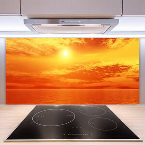 Skleněné obklady do kuchyně Slunce Moře Krajina 125x50 cm