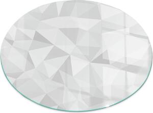 Sklenná podlahová deska pro Fi 90 cm - Krbová deska ze skla - Krbová deska ze skla - Ochranné sklo - Ochranná deska proti jiskrám - Sklenná podlahová deska proti ohni - Tepelná ochrana - Ochrana podlahy ze skla - Abstraktní geometrický vzor