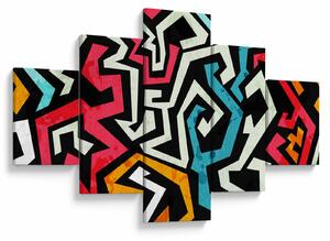 Obraz grafické abstrakce (125x70 cm)