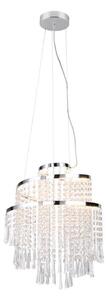 TRIO Reality R37341106 POMP závěsné svítidlo SMD LED D380mm 30W/4300lm 2700-6500K chromová, průhledná, stmívatelné, dálkový ovladač