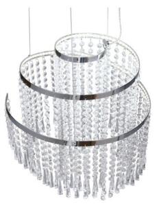 TRIO Reality R37341106 POMP závěsné svítidlo SMD LED D380mm 30W/4300lm 2700-6500K chromová, průhledná, stmívatelné, dálkový ovladač