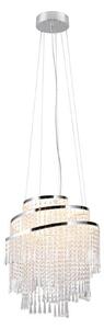TRIO Reality R37349106 POMP závěsné svítidlo SMD LED D480mm 38W/5500lm 2700-6500K chromová, průhledná, stmívatelné, dálkový ovladač