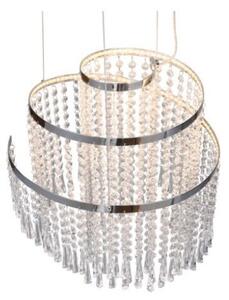 TRIO Reality R37341106 POMP závěsné svítidlo SMD LED D380mm 30W/4300lm 2700-6500K chromová, průhledná, stmívatelné, dálkový ovladač