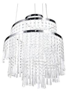 TRIO Reality R37341106 POMP závěsné svítidlo SMD LED D380mm 30W/4300lm 2700-6500K chromová, průhledná, stmívatelné, dálkový ovladač