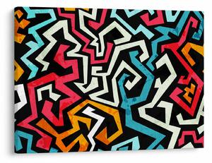Obraz grafické abstrakce (70x50 cm)