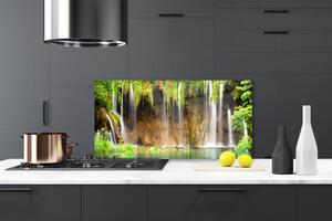 Kuchyňský skleněný panel Vodopád Příroda 100x50 cm