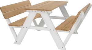 Kondela Devný dtský zahradní set Abalo - bílá/pírodní