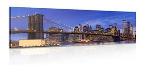 Obraz okouzlující most v Brooklynu - 120x40 cm
