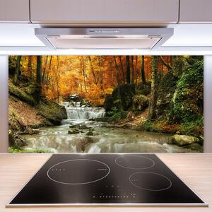 Skleněné obklady do kuchyně Vodopád Les Příroda 125x50 cm
