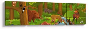 Dětský obraz se zvířátky (170x50 cm)