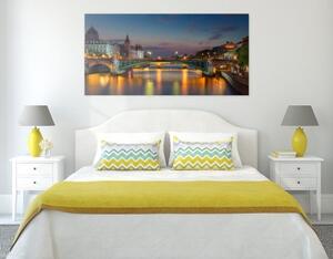 Obraz oslňující panorama Paříže - 100x50 cm