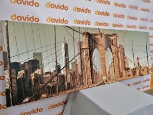 Obraz most Manhattan v New Yorku - 150x50 cm