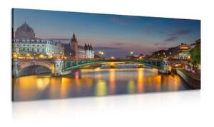 Obraz oslňující panorama Paříže - 100x50 cm