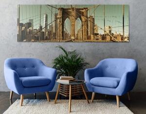 Obraz most Manhattan v New Yorku - 150x50 cm