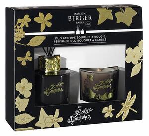 Maison Berger Paris Dárková sada Duo Mini Lolita Lempicka: aroma Difuzér s náplní 80 ml + vonná svíčka 80 g, černá 6370