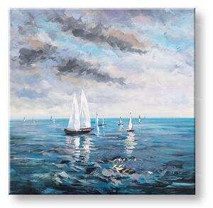 Malovaný nástěnný obraz LODE 1 díl YOBCFABC001 - 70x70 cm