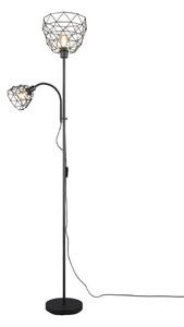 TRIO Reality R40712032 HAVAL stojací lampa 1xE27, 1xE14 V1800mm černá matná