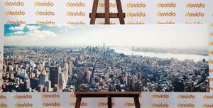 Obraz pohled na očarující centrum New Yorku - 120x40 cm