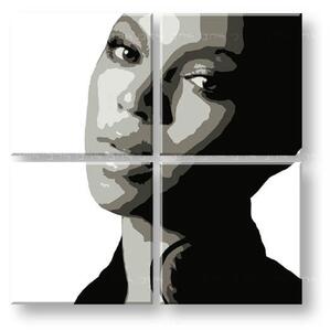 Ručně malovaný POP Art obraz BEYONCÉ 4 dílný bey