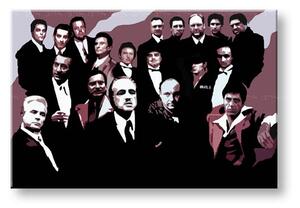 Ručně malovaný POP Art obraz The MAFIA Family 2 dílný family