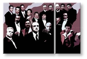 Ručně malovaný POP Art obraz The Mafia Family family2