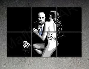 Ručně malovaný POP Art obraz SOPRANOS 6 dílný sop2