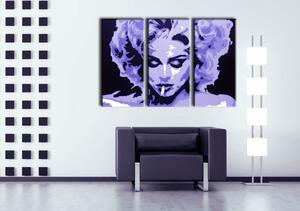 Ručně malovaný POP Art obraz MADONNA 3 dílný 0002 ma