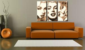 Ručně malovaný obraz POP Art Marilyn MONROE 3 dílný mon1