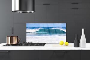 Skleněné obklady do kuchyně Moře Vlna Voda Oceán 125x50 cm