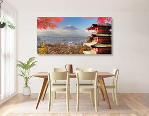 Obraz podzim v Japonsku - 100x50 cm