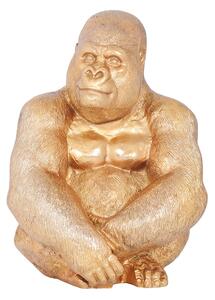 Dekorace Gorila 43 cm zlatá