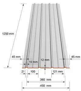 SMART COVER SET sada 12-ti ks trapézových plech H12 RAL 7016 antracitová edá vetn 50 ks roub