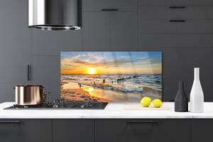 Skleněné obklady do kuchyně Moře Západ Slunce Pláž 125x50 cm