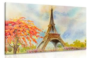 Obraz Eiffelova věž v pastelových barvách - 60x40 cm