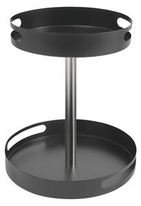 Kuchyský regál Stojan na koení 360° erný 2-úrovový kuchyský organizér max. 7,5 kg