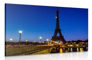 Obraz Eiffelova věž v noci - 60x40 cm
