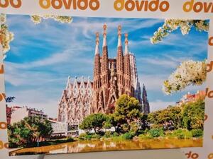 Obraz katedrála v Barceloně - 60x40 cm