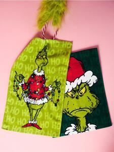 Sinsay - Sada bavlněných dětských ručníků na ruce s vánočním motivem 2 pack Grinch - zelená