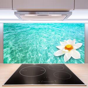 Skleněné obklady do kuchyně Voda Květ Umění 125x50 cm