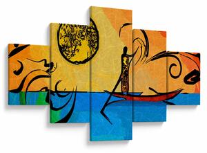 Obraz starověké malby (125x70 cm)