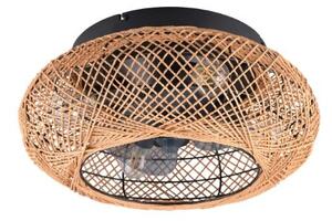 TRIO Reality R67302126 LILLESAND stropní svítidlo s ventilátorem 4xE27 D500mm černá, béžové
