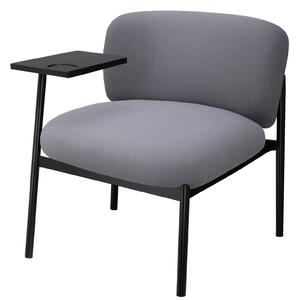 COMHOMA lounge chair recliner armchair wing chair modern, alounné křeslo s kovovými nohami, jednolková pohovka do obývacího pokoje/lonice/zahrady, edá barva