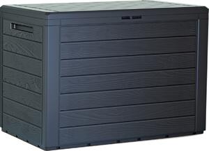 Zahradní box Prosperplast WOODEBOX antracit 190L