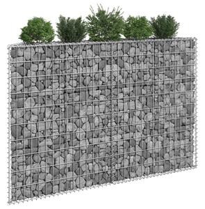 Gabionový vyvýšený záhon trapéz pozinkovaná ocel 150x20x100 cm