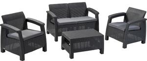 KETER Corfu Set Souprava Zahradního Nábytku Grafit 17/410