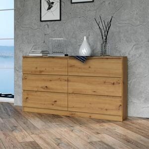 Komoda, pedsí do lonice, atní skí, píborník, vysoká deska se 6 zásuvkami, íka 140 cm výka 75 | Artisan